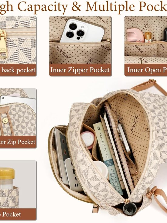 Chic Vegan Leather Backpack Purse for Women main image 6